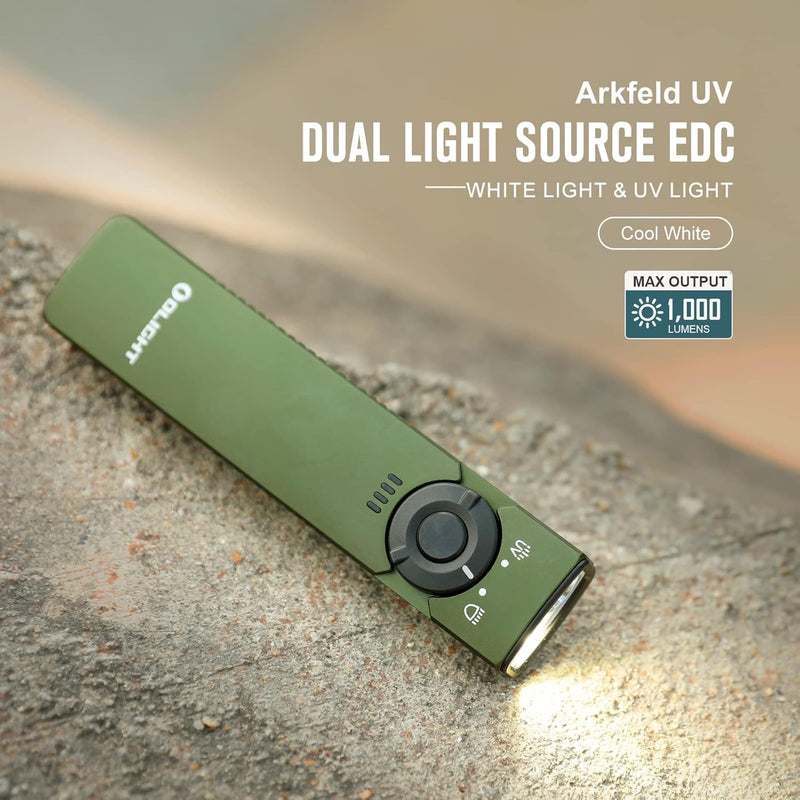 OLIGHT Arkfeld UV Flashlight – 1000 Lumens Rechargeable