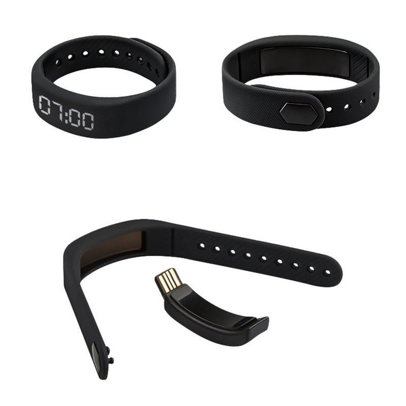 Smart LED Waterproof Wristband with Pedometer & Vibration Alarm