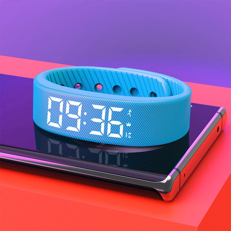 Smart LED Waterproof Wristband with Pedometer & Vibration Alarm