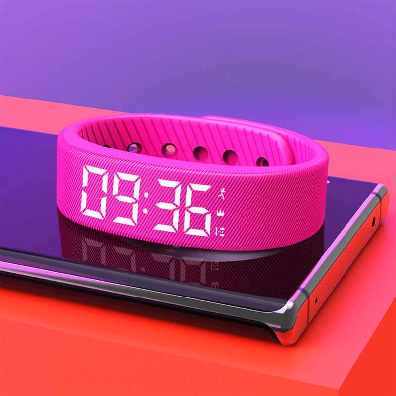 Smart LED Waterproof Wristband with Pedometer & Vibration Alarm